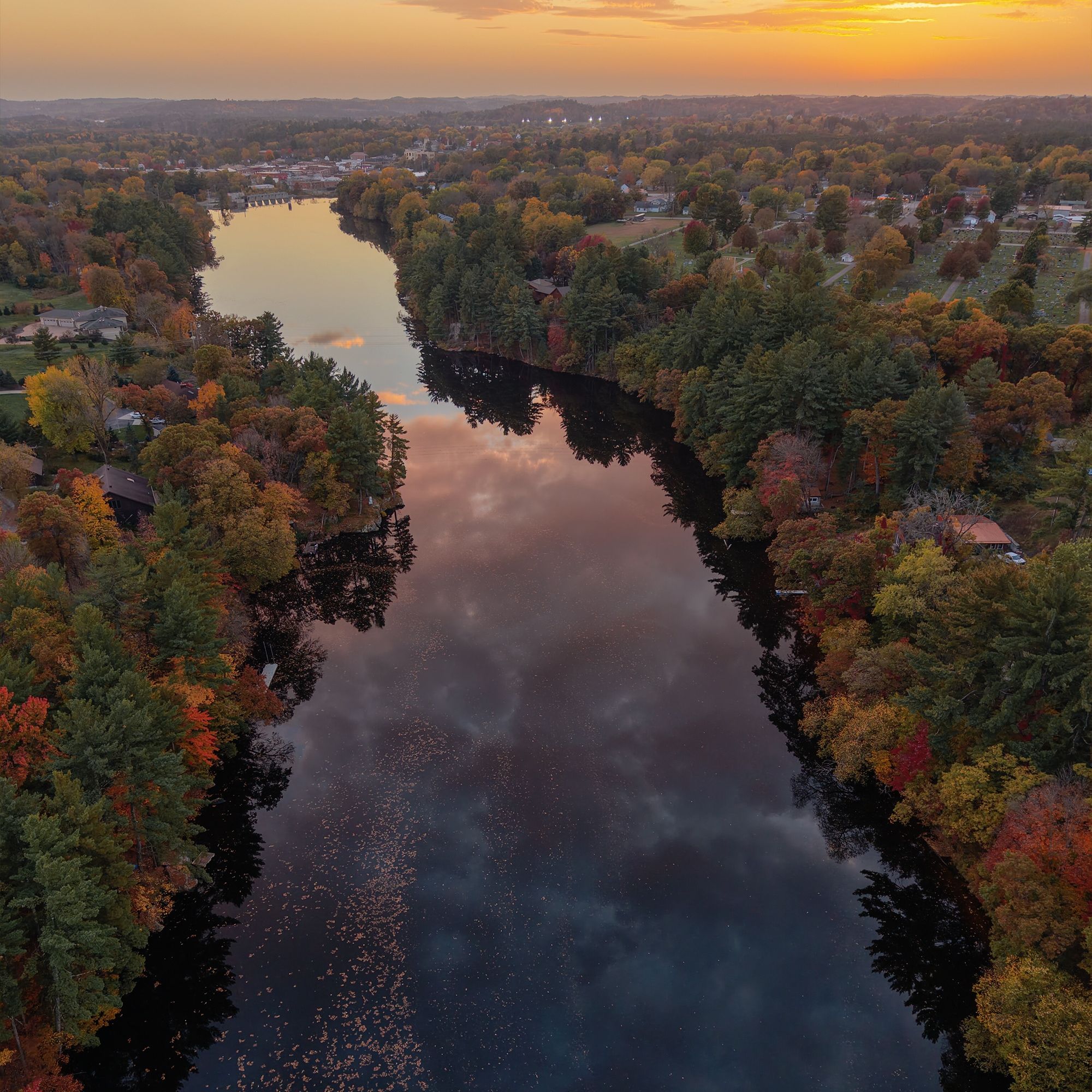 October sunset over Black River